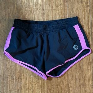 🌟FREE🌟 Black Pink Trim Athletic Running Workout Gym Shorts Women’s XS